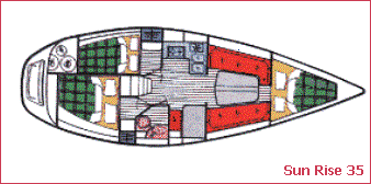 Plan Sunsail Sunrise 35